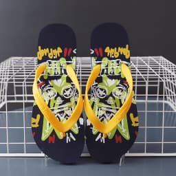 Hawaii Print Slippers Men Flip Flops Beach Sandals Non-Slip Flat Shoes Casual Slipper Indoor House Shoes for Men Outdoor Slides