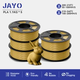 JAYO PLA Filaments 5 Rolls/ 3D Printer Filament 1.75mm FDM 3D Printer Materials Neatly Wound High Toughness for FDM 3D Printer