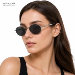 Luxury Trend Retro Small Oval Metal Frame Sunglasses UV400 Protection Anti Glare Lightweight Eyewear for Driving Travel Outdoor