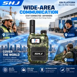 SHJ 4G LTE PoC Radio Global Network Walkie Talkie with SIM Card Lifetime Free XIN Platform Data Unlimited Groups Members Private