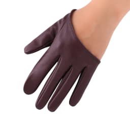 Women Sexy PU Leather Gloves Punk Dancing Half Palm Gloves Street Dance Performance Party Show Costume Fingerless Gloves Mittens