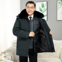 Windbreaker Men's Down Coats And Parkas Winter Jacket Man White Goose Down Jacket Puffer Jackets Padding Detachable Inner HXY196