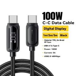 Essager 100W USB Type C Cable 5A PD Fast Charging Wire Cord For Macbook iPad iPhone 16 15Pro Samsung Xiaomi Digital Display Wire