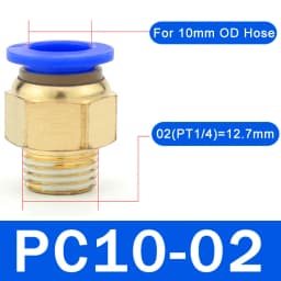 20/50PCS Pneumatic Air Connector Fitting PC 4mm 6mm 8mm 10mm 12mm Thread 1/8" 1/4" 3/8" 1/2" Hose Fittings Pipe Quick Connectors