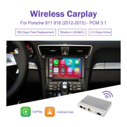 Wireless CarPlay for Porsche Macan Cayman Cayenne 911/918 PCM 3.1 7" 2012-2015 with Android Auto Mirroring Car Play Function