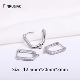 Earring Making Supplies Gold Plated Zircon Earwire Earring Hooks DIY Women Earring Jewelry Making Accessories Wholesale