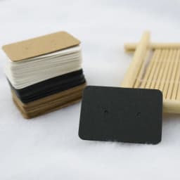 100pcs 50pcs Earring Cards Packaging 2.5x3.5cm Ear Studs Display Card Cardboard Blank Kraft Paper Price Tag for DIY Jewelry