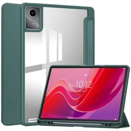 Tablet Case for Lenovo Xiaoxin Pad 2024 Tab M11 11 Inch Trifold Pencil Holder Acrylic Back Flip Stand Kickstand Shockproof Cover