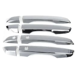 For Honda Civic 10th Gen 2016-2021 Car Carbon Fiber Style Black Exterior Door Handle Moulding Cover Trim W/Keyless Entry LHD