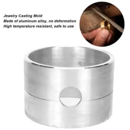 Aluminum Alloy Sand Casting Box Jewelry Casting Mold Mould Cylindrical Casting Container for DIY Metal Jewelry Making Processing