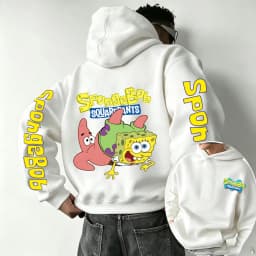 Patrick Star and SpongeBob SquarePants Cartoon Anime 2026 Spring and Autumn Men's and Women's Fashion Sports Hoodies