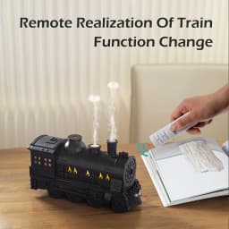 USB Train Shape Aroma Diffuser, 2 Mist Modes, 2 Timers, Night Light, 300ml, Fine Mist, Quiet Air Humidifier for Home Office