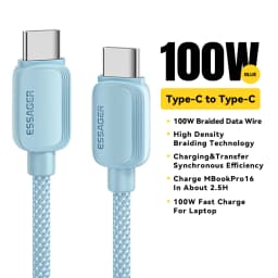 Essager USB C To Type C Cable 5A PD 100W Fast Charging Charger Data Cord For Macbook Pro Samsung Xiaomi Huawei Charge Cable 3M