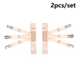 Men Shirt Stays Garters Belt With Locking Clamps,Adjustable Elastic Shirt Tuckers Garters,Shirt Holder,Leg Thigh Suspender Strap