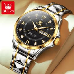 OLEVS Top Original Quartz Couple Watch Roman Scale Diamond Dial Luxury Watch For Men Women Rhombus Strap Waterproof Hand Clock