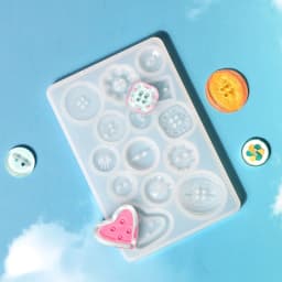 Handmade Button Silicone Resin Casting Molds Tiny Button Epoxy Pendant Mold Keychain Making Supply DIY Craft