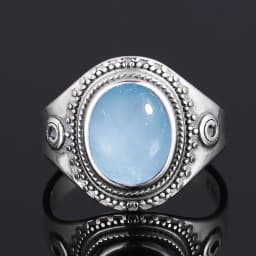 S925 Silver Ring Big Oval 8*10MM Natural Moonstone Turquoise Lapis Tiger Eye Rings for Women Gifts Fine Jewelry