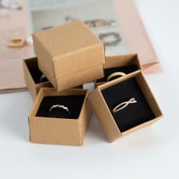 24pcs Bulk 4x4x3cm Jewelry Gift Boxes Ring Necklace Earrings Brown Paper Box For Girlfriend Mother Jewellry Storage Small Case