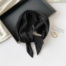 New 70X70CM Minimalist Solid Color 70cm Pleated Scarf Decoration Scarf Sunscreen Thin Scarf Pressed Pleated Square Scarf