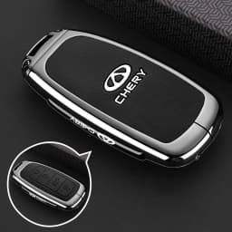 Zinc Alloy Car Key Case for Chery Tiggo 7 Pro 8 9 2025 2026 Keychain Remote Cover Bag Shell Housing Ring Holder Fob Accessories