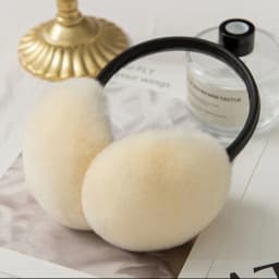 Rex Rabbit Fur Hang Ear Cover Warm Winter Earmuffs Headwear Ear Muffs Fur Earmuffs Cold Ear Warmer Fold Ear Protection Headband