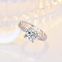 Original 925 Sterling Silver Ring High Quality Adjustable Opening AAA Zircon for Women Wedding Fine Fashion Jewelry Gift