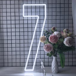 Extra-Large LED Neon Numbers Sign 76cm/100cm Stand up & Wall Mounted for Birthday Wedding Celebration Party Decor