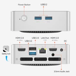 Mllse M5 Mini Pc Intel Core I5-8257U Processor 16Gb Ddr4 Ram 512Gb Ssd Wifi 6 Bluetooth 5.3 Win 11 Pro