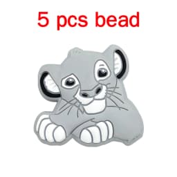 5pcs Silicone Cartoon Beads Pacifier Chain Baby DIY Care Nipple Chain Fittings