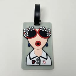 Soft Silicone Travel Luggage Tag Suitcase Identifier Tag with Lanyard Anti-lost Boarding Pass Tag Name Phone Address Label