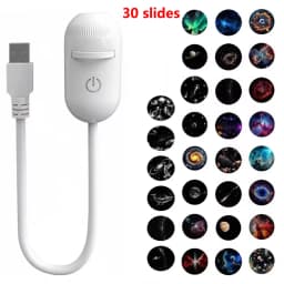 36 Slides Rotatable Galaxy Starry Sky Projector Portable Car Home Decor 2-in-1 Wiring-free Led Atmosphere Lamp Kids Adult Gifts