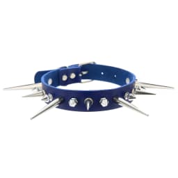 Big Spiked Choker Punk Rock Leather Collar For Women Metal Goth Necklace Jewelry Alternative Fashion Festival  Accessory