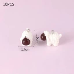 10pcs Resin Imitation Strawberry Shape Charms For DIY Key Chain Necklace Pendants Ornament Jewelry Making Accessories