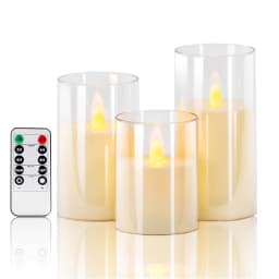 3pcs/set LED Flameless Candles Flickering Light with Remote Control for Festival Wedding Home Party Decor Lighting