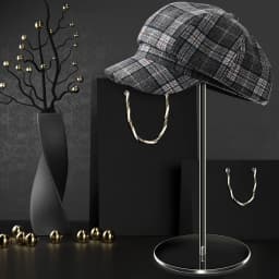 R2LE Clear Acrylic Hat Stand Wig Display Holder Acrylic Display Riser Round Jewelry Watch Display Pedestal Riser Stands Home