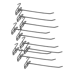 10Pcs Reusable Mesh Panel Hangers Metal Wear-resistant Storage Hook Removable Universal Net Panel Hooks Store Storage Display