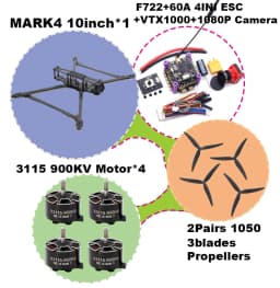 BCUBE MARK4 V2 8/9/10inch F722 Flight Control 45/60A 4INI ESC Rack Drone FPV Carbon Fiber PV Racing Drone Quadcopter Freestyle