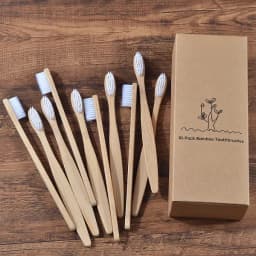10Pcs Bamboo Toothbrush Eco Friendly Wooden Tooth Brush BPA Free Soft Bristle Tip Charcoal Adults Oral Care Toothbrushes
