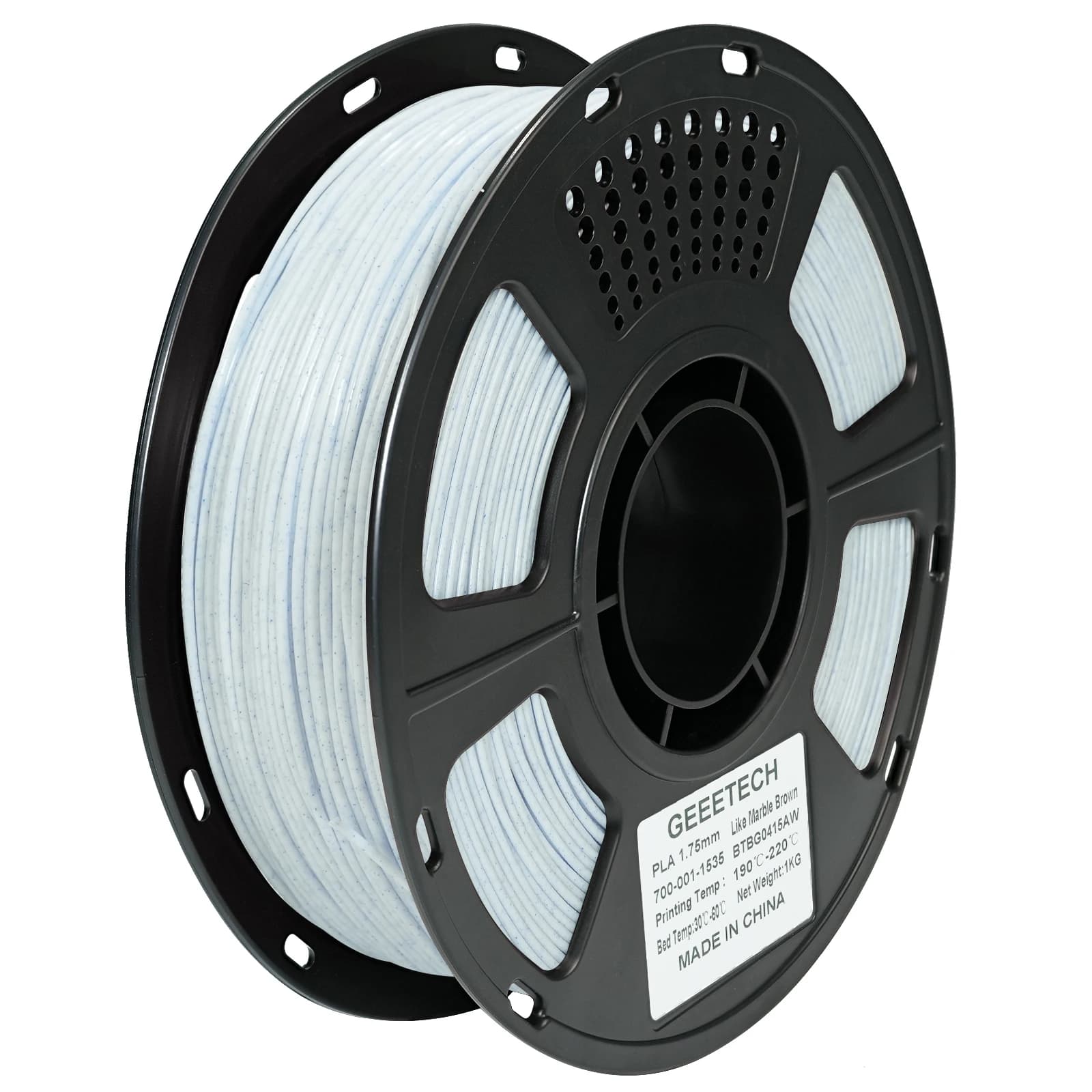 Geeetech Like Marble PLA 3D Printer Filament Plastic 1kg 1.75mm, Tangle-Free, 3D Printing Wire Materials Vacuum Packaging