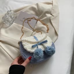 Yarn Crossbody Bag Kit Mesh Yarn Bag Kit Hand-Sewn Bag Kit Easy-To-Use For Beginner Crafting Gift For Girlfriend