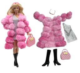 1 Set Doll Clothes Fashion Uniforms Cool Super Model Sweater Suit+Shoes for 11.5 Inch 30cm Doll Kids or Birthday Gift