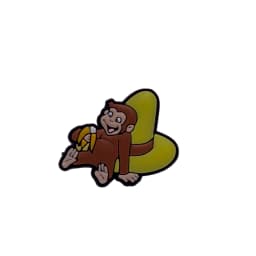1-6Pcs Lovely Monkey PVC Shoe Buckle Charms Boys Girls Cartoon Clogs Decorations DIY Wristband Holiday Gift