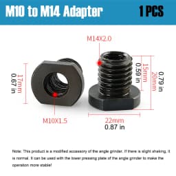 Angle Grinder Thread Conversion Adapter M10 M14 16 Nut Connecting Rod Internal to External Thread Power Tool DIY Accessories 1pc
