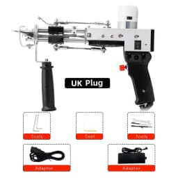 110-240V 2 IN 1 Electric Carpet Tufting Gun Cut And Loop Pile Carpet Flocking Machines Carpet Weaving Flocking Machines Pink