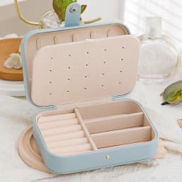 1pc Simple Portable Travel Jewelry Storage Box For Bracelets Earrings, Rings And Studs