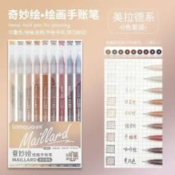 LANGUO 90/6 Colors Press Acrylic Gel Pen Large Capacity 1.0mm Writing Pen Painting Drawing Office School Supplies Stationery