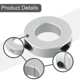 1PCS Clamp Ring Collar Double Split 6mm To 40mm Inside Diameter Shaft Collar Clamp Shaft Clamp Bearing Backstop Ring Silver
