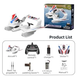 BM21 RC Glider Gyro Stable Flight Waterproof Remote Control Aircraft Boat EPP Foam Amphibious Fixed Wing Aircraft Toys Gifts