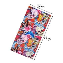 Skull Pattern Seamless Breathable Neck Warmer Gaiter Men Cycling Bandana Women Running Hiking Tube Scarf Sunshield Face Mask