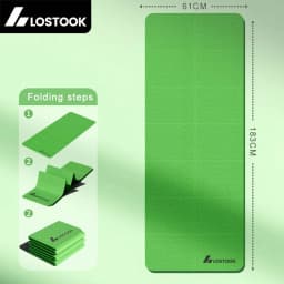 4mm Thick TPE Foldable Yoga Mat 183*61cm Easy Storage for Travel Yoga Pilates Home Exercise Floor Mat 